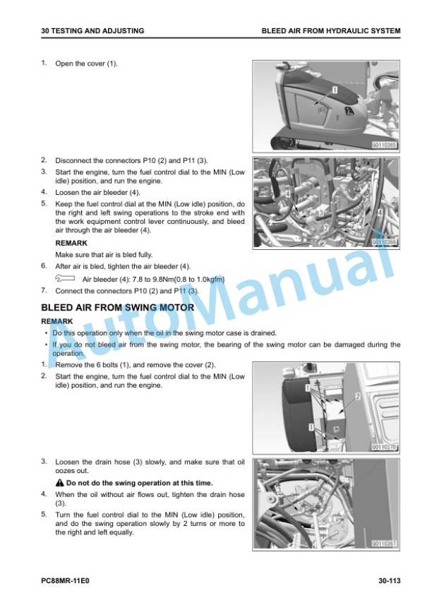 Alternative view of Komatsu PC88MR-11E0 Hydraulic Excavator Shop Manual SEN06853-06