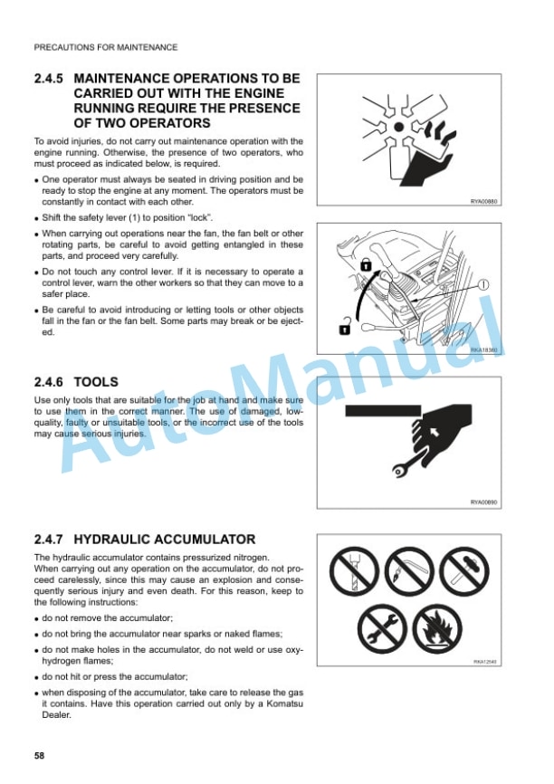 Alternative view of Komatsu PC88MR-6 Hydraulic Excavator Operation and Maintenance Manual WEAM008101