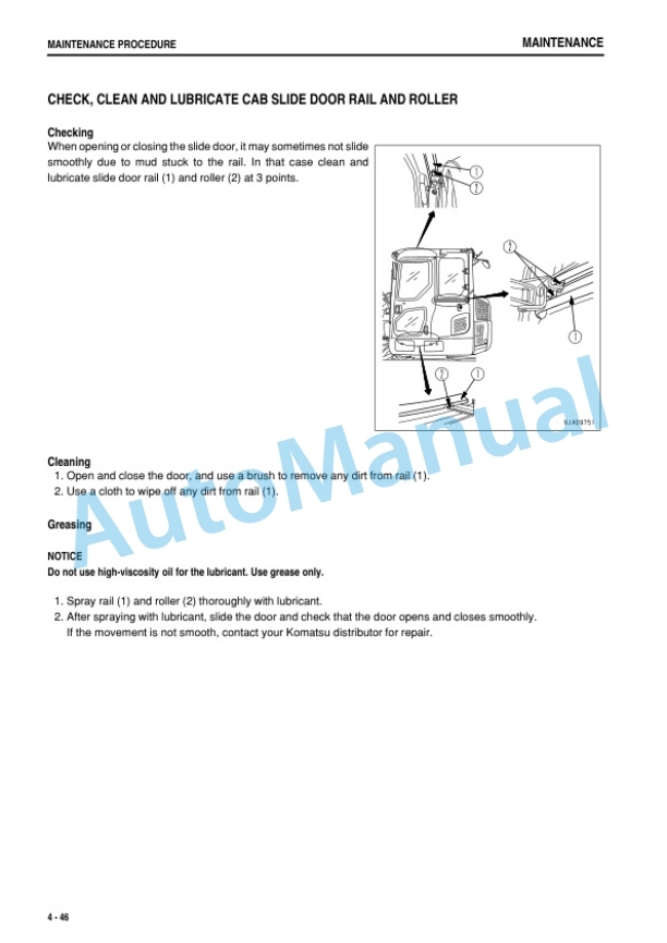Komatsu PC88MR-8 Hydraulic Excavator Operation and Maintenance Manual TEN00529-09-5