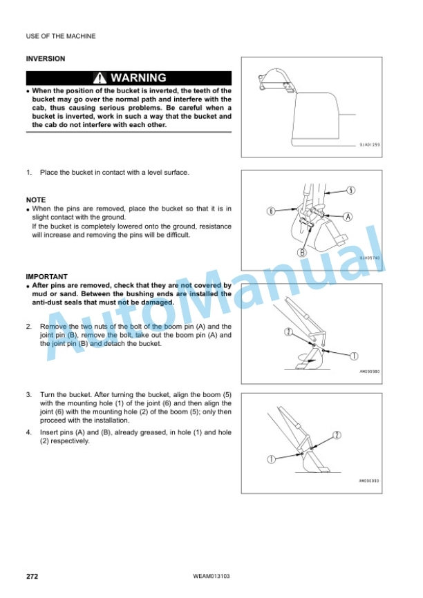 Komatsu PC88MR-8 Hydraulic Excavator Operation and Maintenance Manual WEAM013103 4 Komatsu PC88MR-8 Hydraulic Excavator Operation and Maintenance Manual WEAM013103 - Image 4