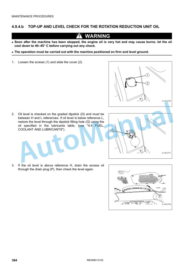 Komatsu PC88MR-8 Hydraulic Excavator Operation and Maintenance Manual WEAM013103 5 Komatsu PC88MR-8 Hydraulic Excavator Operation and Maintenance Manual WEAM013103 - Image 5