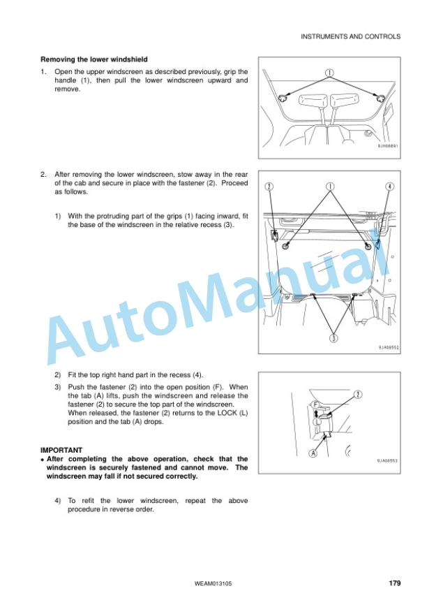 Komatsu PC88MR-8 Hydraulic Excavator Operation and Maintenance Manual WEAM013105 3 Komatsu PC88MR-8 Hydraulic Excavator Operation and Maintenance Manual WEAM013105 - Image 3