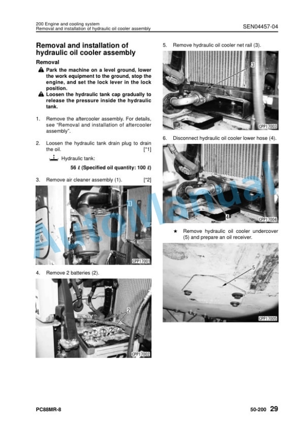 Komatsu PC88MR-8 Hydraulic Excavator Shop Manual SEN04329-13 5 Komatsu PC88MR-8 Hydraulic Excavator Shop Manual SEN04329-13 - Image 5