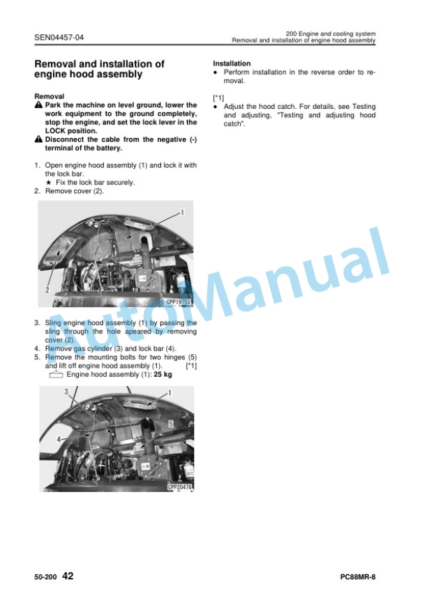 Komatsu PC88MR-8 Hydraulic Excavator Shop Manual SEN04329-14 5 Komatsu PC88MR-8 Hydraulic Excavator Shop Manual SEN04329-14 - Image 5