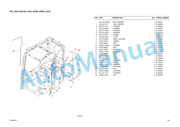 Komatsu PC88MR-8 Parts Manual 4 Komatsu PC88MR-8 Parts Manual-4