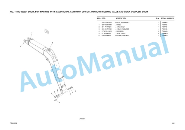 Komatsu PC88MR-8 Parts Manual 5 Komatsu PC88MR-8 Parts Manual-5
