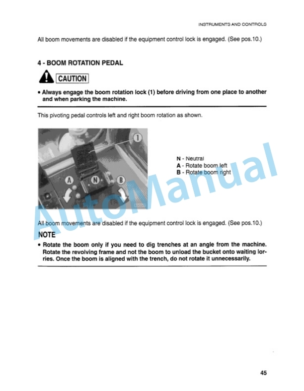 Komatsu PC95-1 Hydraulic Excavator Operation and Maintenance Manual EEAM004900 3 Komatsu PC95-1 Hydraulic Excavator Operation and Maintenance Manual EEAM004900 - Image 3