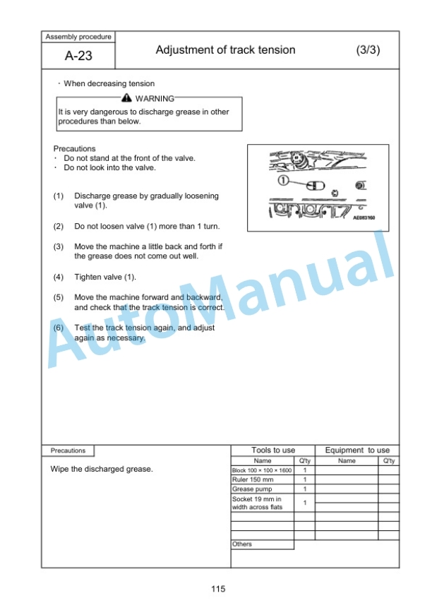 Komatsu PC950-11E0, PC950LC-11E0 Hydraulic Excavator Field Assembly Manual GEN00269-00 4 Komatsu PC950-11E0, PC950LC-11E0 Hydraulic Excavator Field Assembly Manual GEN00269-00 - Image 4