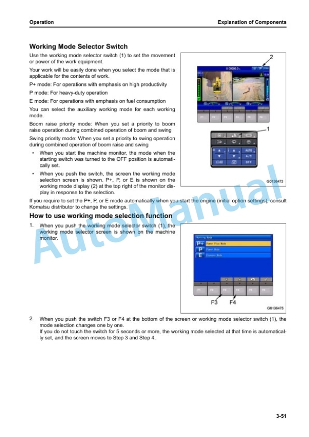 Alternative view of Komatsu PC950-11E0, PC950LC-11E0 Hydraulic Excavator Operation and Maintenance Manual PEN02010-00
