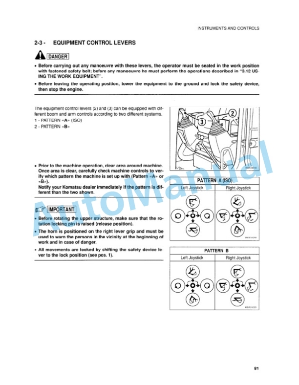 Komatsu PC95R-2 Hydraulic Excavator Operation and Maintenance Manual WEAM002900 3 Komatsu PC95R-2 Hydraulic Excavator Operation and Maintenance Manual WEAM002900 - Image 3