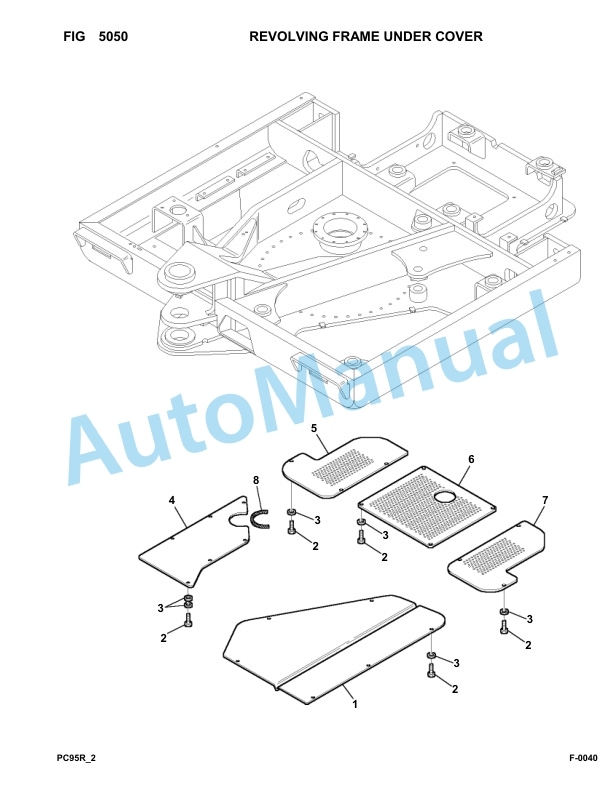Komatsu PC95R-2 Hydraulic Excavator Parts Manual 21D5200001-up 3 Komatsu PC95R-2 Hydraulic Excavator Parts Manual 21D5200001-up-3