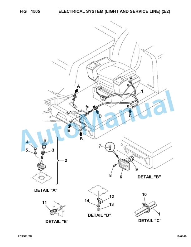 Komatsu PC95R-2 Hydraulic Excavator Parts Manual 21D5210001-up 2 Komatsu PC95R-2 Hydraulic Excavator Parts Manual 21D5210001-up-2