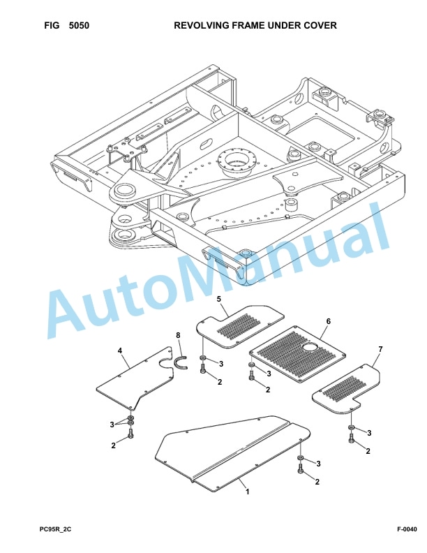 Komatsu PC95R-2 Hydraulic Excavator Parts Manual 21D5220001-up 3 Komatsu PC95R-2 Hydraulic Excavator Parts Manual 21D5220001-up-3