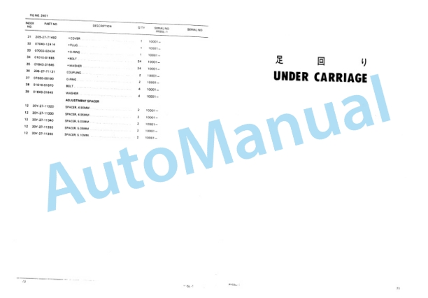 Komatsu PF55L-1 Parts Manual PEPBF2050101 3 Komatsu PF55L-1 Parts Manual PEPBF2050101-3