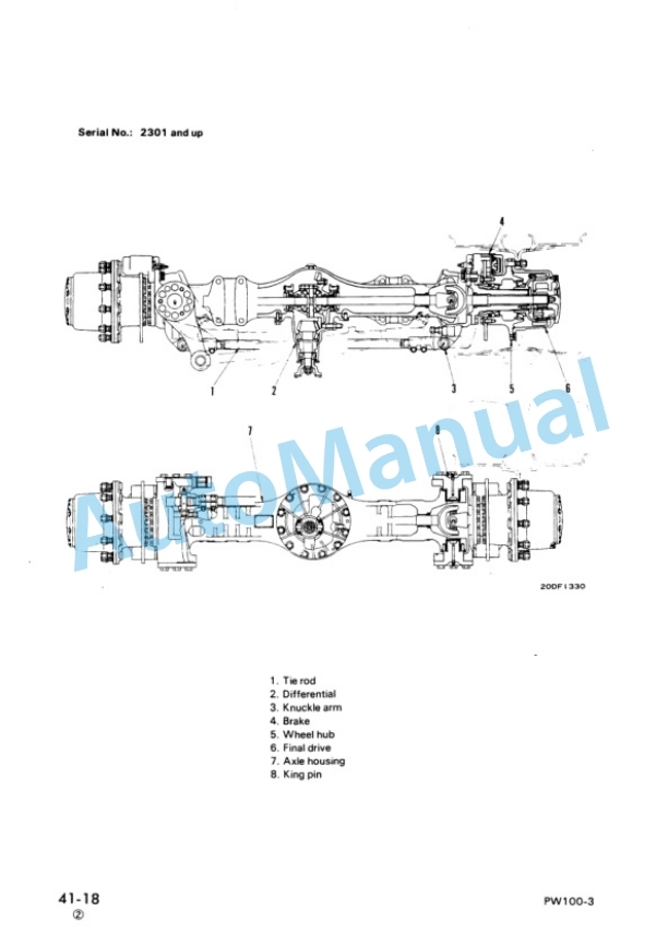 Komatsu PW100-3 Hydraulic Excavator Shop Manual SEBM020D0304 3 Komatsu PW100-3 Hydraulic Excavator Shop Manual SEBM020D0304 - Image 3