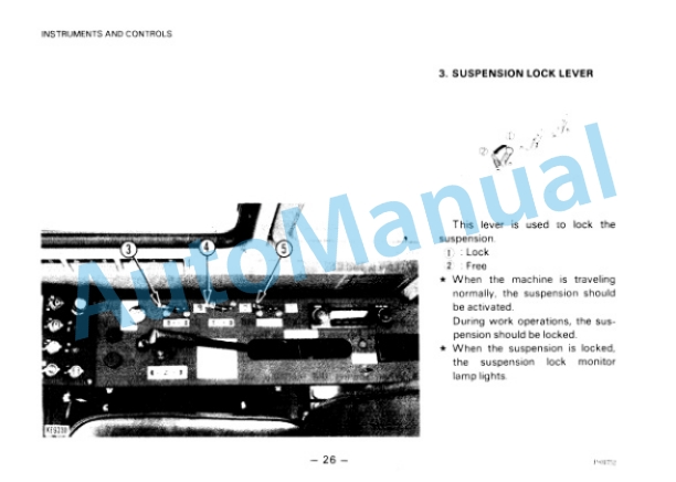 Alternative view of Komatsu PW100, PW100-3 Hydraulic Excavator Operation and Maintenance Manual SEAM020D0301