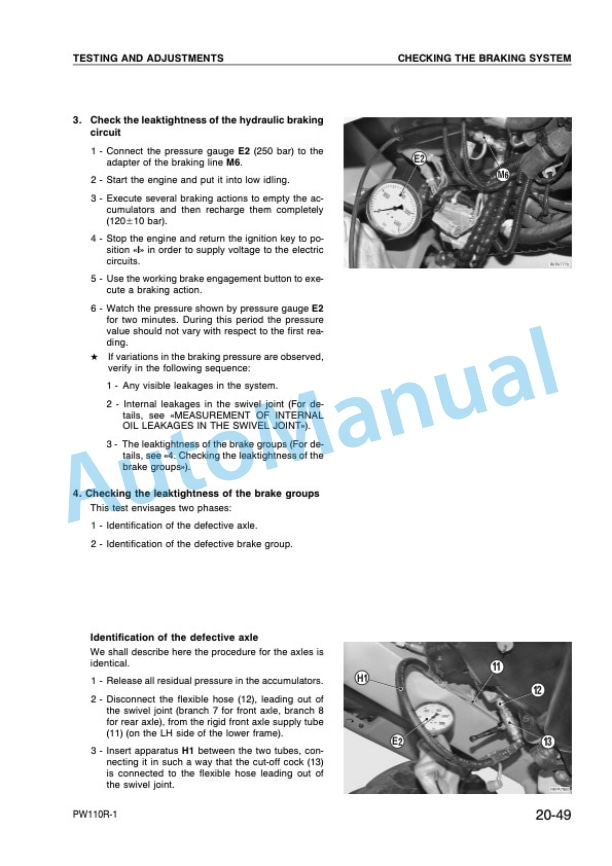 Komatsu PW110R-1 Hydraulic Excavator Shop Manual WEBM000801 3 Komatsu PW110R-1 Hydraulic Excavator Shop Manual WEBM000801 - Image 3