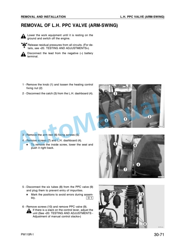 Komatsu PW110R-1 Wheeled Excavator Shop Manual WEBM000800 4 Komatsu PW110R-1 Wheeled Excavator Shop Manual WEBM000800-4
