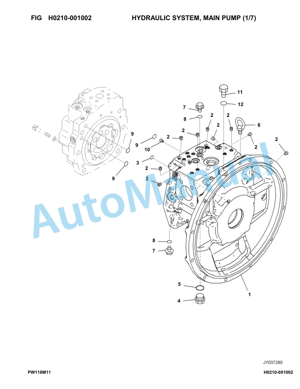 Komatsu PW118MR-11 Hydraulic Excavator Parts Manual F30003-UP 2 Komatsu PW118MR-11 Hydraulic Excavator Parts Manual F30003-UP-2
