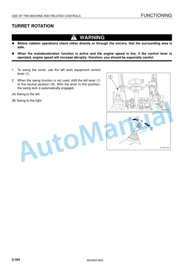 Komatsu PW118MR-8 Wheeled Excavator Operation and Maintenance Manual WEAM014902 4 Komatsu PW118MR-8 Wheeled Excavator Operation and Maintenance Manual WEAM014902 - Image 4