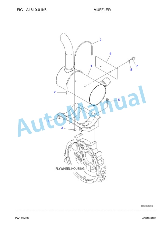 Komatsu PW118MR-8 Wheeled Excavator Parts Manual F00003 2 Komatsu PW118MR-8 Wheeled Excavator Parts Manual F00003-2