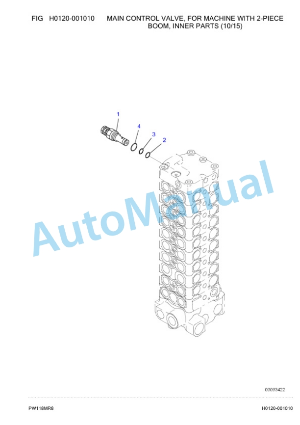 Komatsu PW118MR-8 Wheeled Excavator Parts Manual F00003 3 Komatsu PW118MR-8 Wheeled Excavator Parts Manual F00003-3