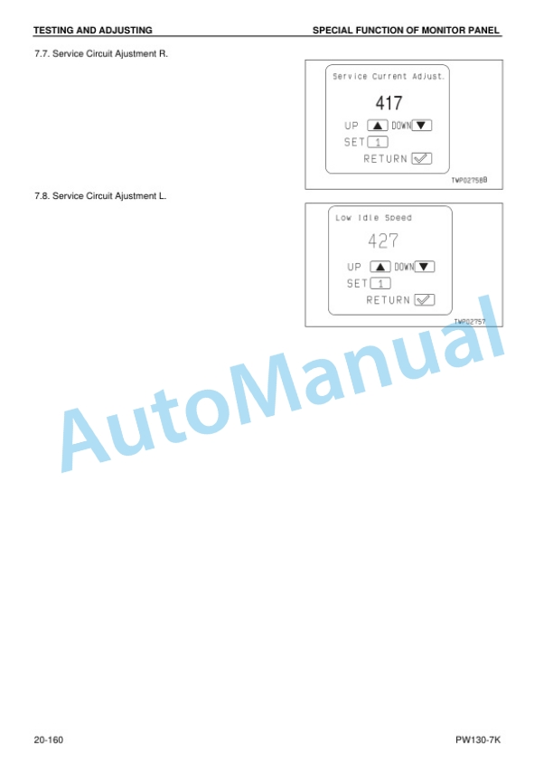 Komatsu PW130-7K Wheeled Excavator Shop Manual UEBM002800 5 Komatsu PW130-7K Wheeled Excavator Shop Manual UEBM002800 - Image 5