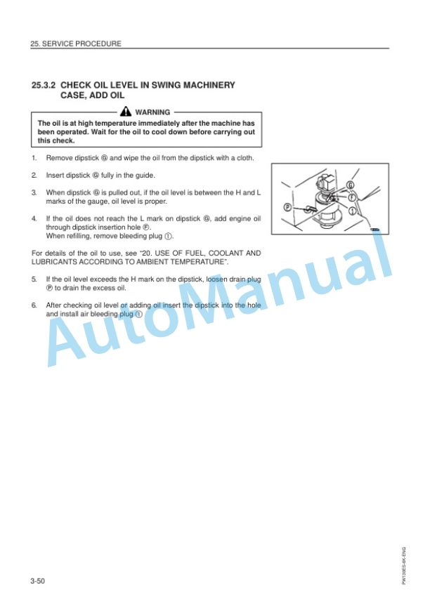 Komatsu PW130ES-6K Hydraulic Excavator Operation and Maintenance Manual EEAM005605 5 Komatsu PW130ES-6K Hydraulic Excavator Operation and Maintenance Manual EEAM005605-5