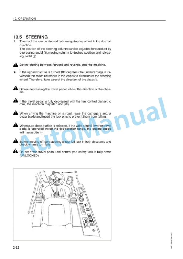 Komatsu PW130ES-6K Hydraulic Excavator Operation and Maintenance Manual UEAM000900 3 Komatsu PW130ES-6K Hydraulic Excavator Operation and Maintenance Manual UEAM000900-3