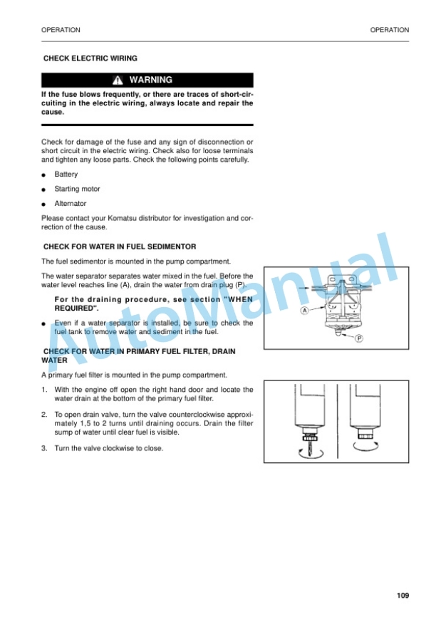 Komatsu PW130ES-6K Hydraulic Excavator Operation and Maintenance Manual UEAM000905 3 Komatsu PW130ES-6K Hydraulic Excavator Operation and Maintenance Manual UEAM000905 - Image 3