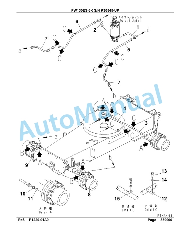 Komatsu PW130ES-6K Hydraulic Excavator Parts Manual SAA4D14U, S4D102EU 5 Komatsu PW130ES-6K Hydraulic Excavator Parts Manual SAA4D14U, S4D102EU-5