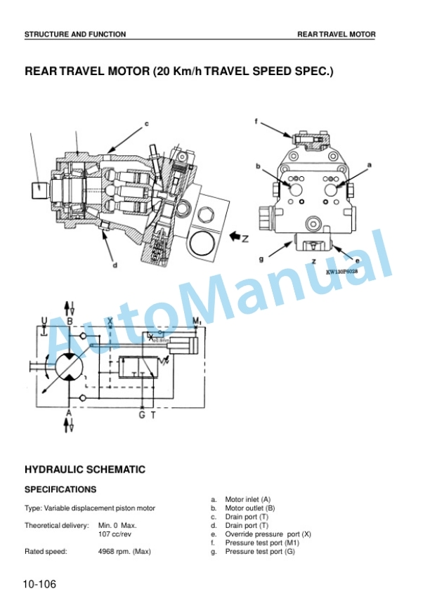 Komatsu PW130ES-6K Hydraulic Excavator Shop Manual UEBM001202 2 Komatsu PW130ES-6K Hydraulic Excavator Shop Manual UEBM001202-2
