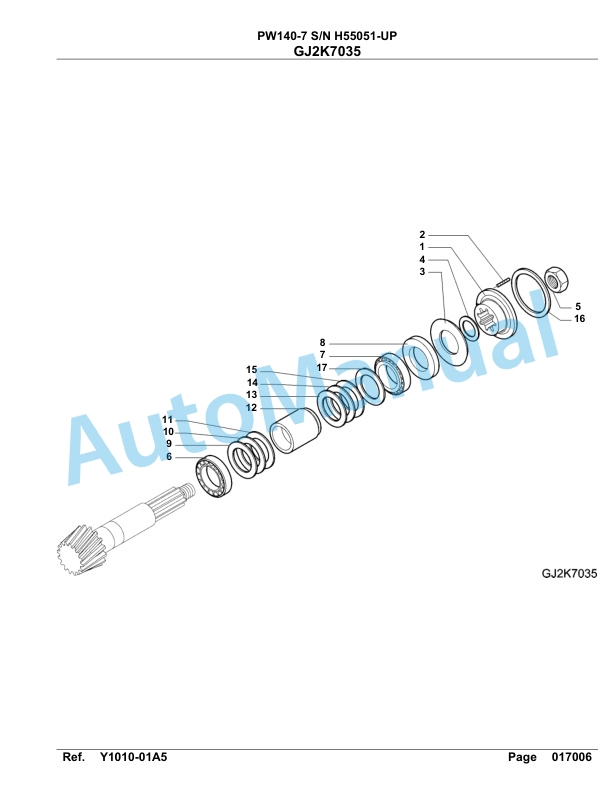 Komatsu PW140-7 Hydraulic Excavator Parts Manual SAA4D1CH 5 Komatsu PW140-7 Hydraulic Excavator Parts Manual SAA4D1CH-5