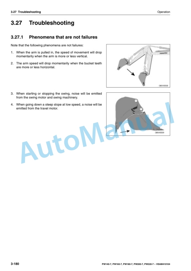 Komatsu PW140-7, PW160-7, PW180-7, PW200-7, PW220-7 Wheeled Excavator Operation and Maintenance Manual VEAM410104 4 Komatsu PW140-7, PW160-7, PW180-7, PW200-7, PW220-7 Wheeled Excavator Operation and Maintenance Manual VEAM410104 - Image 4