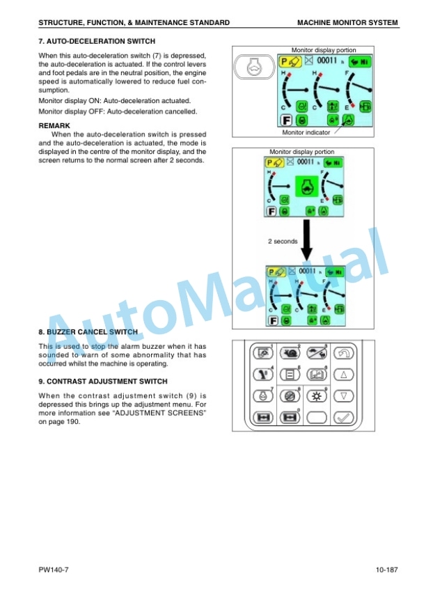Alternative view of Komatsu PW140-7 Wheeled Excavator Shop Manual