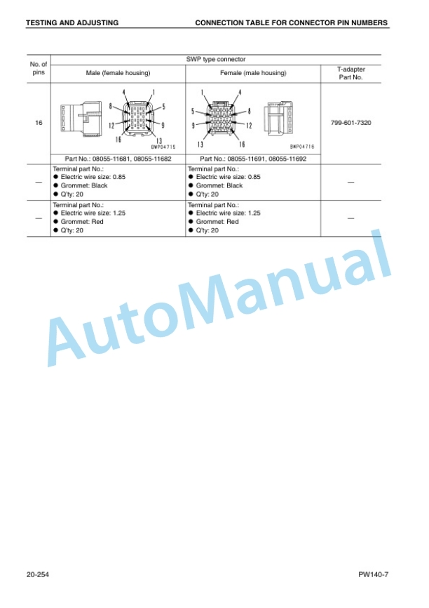 Komatsu PW140-7 Wheeled Excavator Shop Manual 3 Komatsu PW140-7 Wheeled Excavator Shop Manual - Image 3
