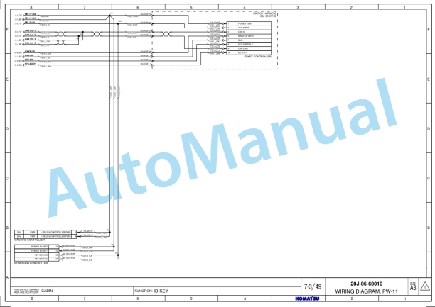 Komatsu PW148-11, PW160-11, PW180-11 Wiring Diagram VENBM68001 3 Komatsu PW148-11, PW160-11, PW180-11 Wiring Diagram VENBM68001 - Image 3