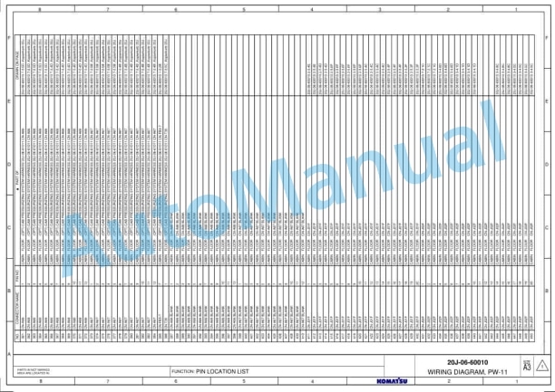 Komatsu PW148-11, PW160-11, PW180-11 Wiring Diagram VENBM68001 4 Komatsu PW148-11, PW160-11, PW180-11 Wiring Diagram VENBM68001 - Image 4