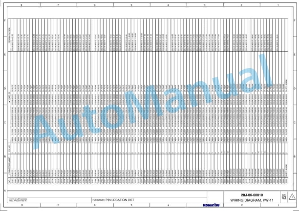 Komatsu PW148-11, PW160-11, PW180-11 Wiring Diagram VENBM68001 5 Komatsu PW148-11, PW160-11, PW180-11 Wiring Diagram VENBM68001 - Image 5