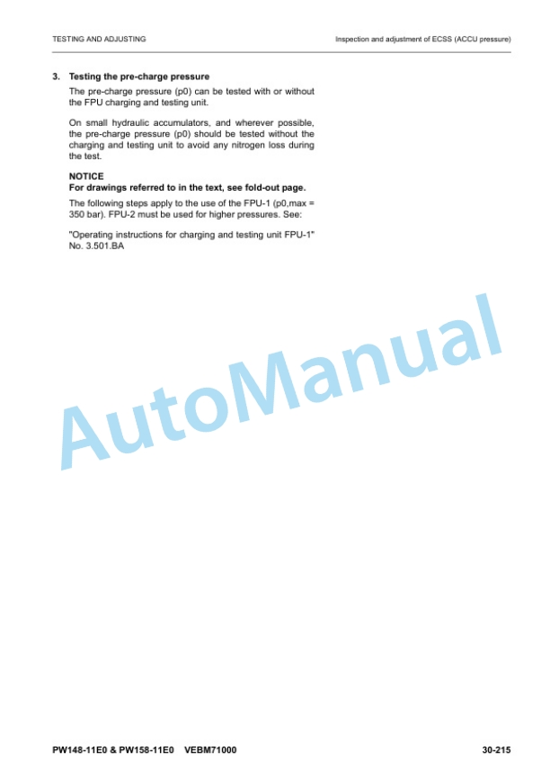 Komatsu PW148-11E0, PW158-11E0 Wheeled Excavator Shop Manual VENBM71000 5 Komatsu PW148-11E0, PW158-11E0 Wheeled Excavator Shop Manual VENBM71000 - Image 5