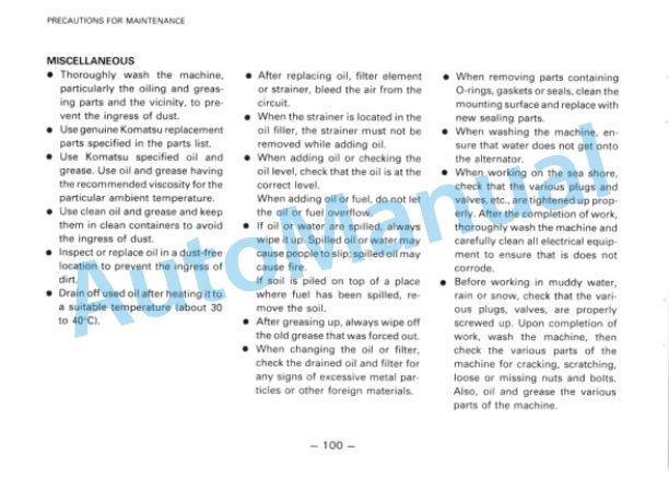 Komatsu PW150-1 Hydraulic Excavator Operation and Maintenance Manual SEAM020E0106 4 Komatsu PW150-1 Hydraulic Excavator Operation and Maintenance Manual SEAM020E0106 - Image 4