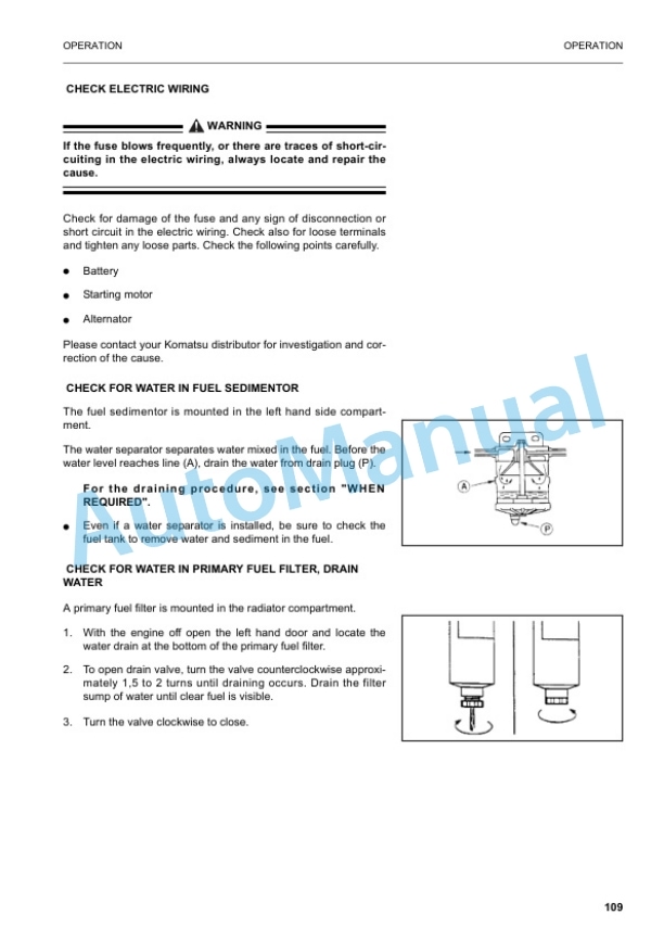 Komatsu PW150ES-6K Hydraulic Excavator Operation and Maintenance Manual UEAM000103 3 Komatsu PW150ES-6K Hydraulic Excavator Operation and Maintenance Manual UEAM000103 - Image 3