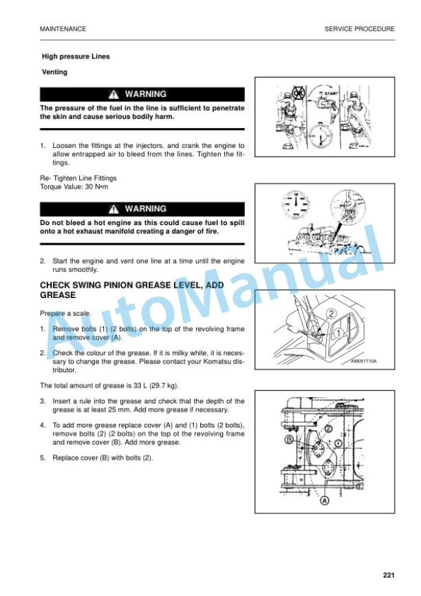 Komatsu PW150ES-6K Hydraulic Excavator Operation and Maintenance Manual UEAM000106 5 Komatsu PW150ES-6K Hydraulic Excavator Operation and Maintenance Manual UEAM000106 - Image 5