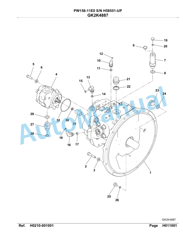Komatsu PW158-11E0 Hydraulic Excavator Parts Manual PW00012H 2 Komatsu PW158-11E0 Hydraulic Excavator Parts Manual PW00012H-2