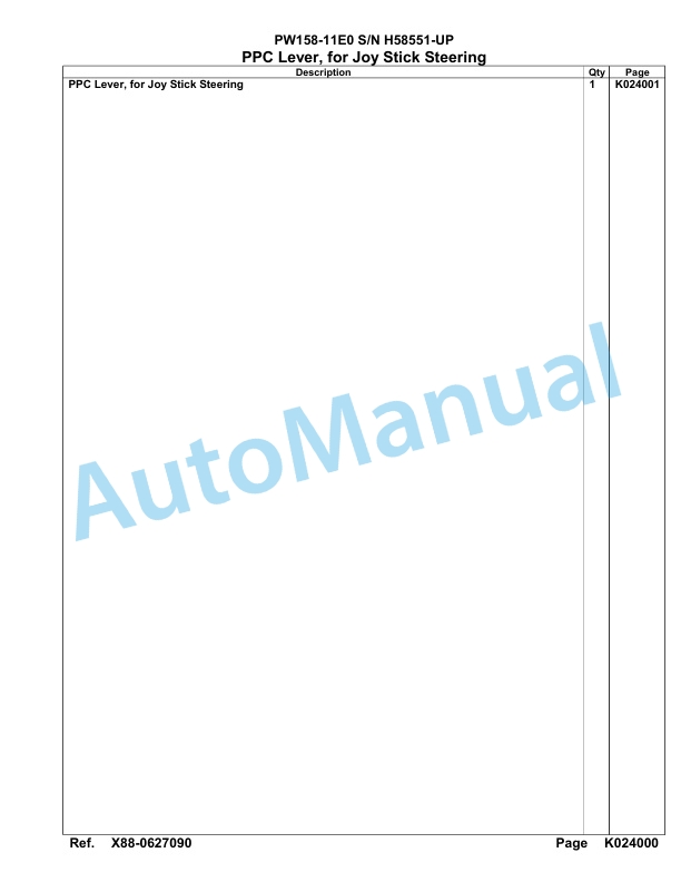 Komatsu PW158-11E0 Hydraulic Excavator Parts Manual PW00012H 3 Komatsu PW158-11E0 Hydraulic Excavator Parts Manual PW00012H-3