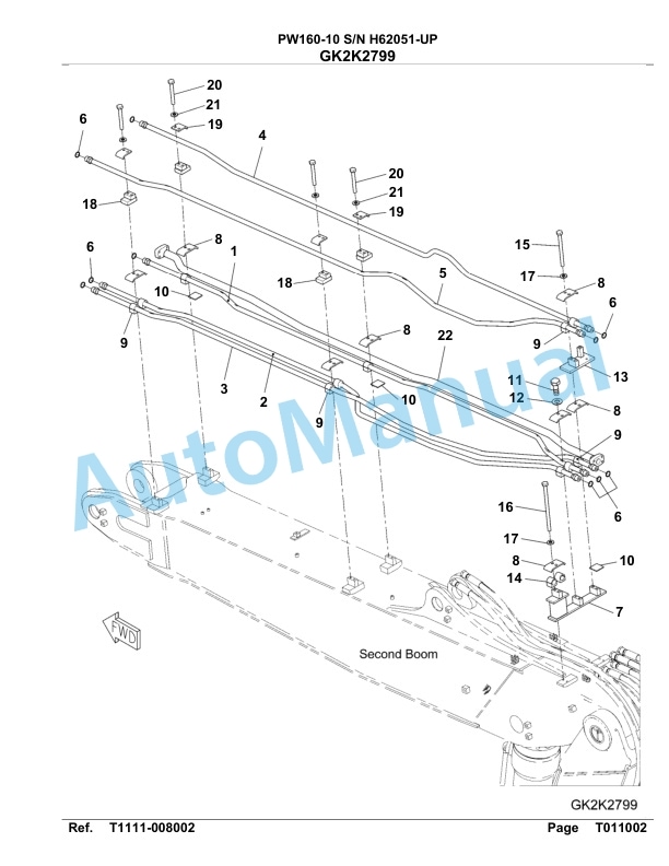 Komatsu PW160-10 Hydraulic Excavator Parts Manual PW00001H 5 Komatsu PW160-10 Hydraulic Excavator Parts Manual PW00001H-5