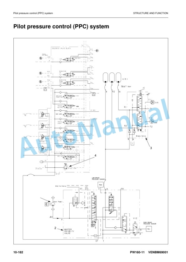 Alternative view of Komatsu PW160-11 Wheeled Excavator Shop Manual VENBM69001