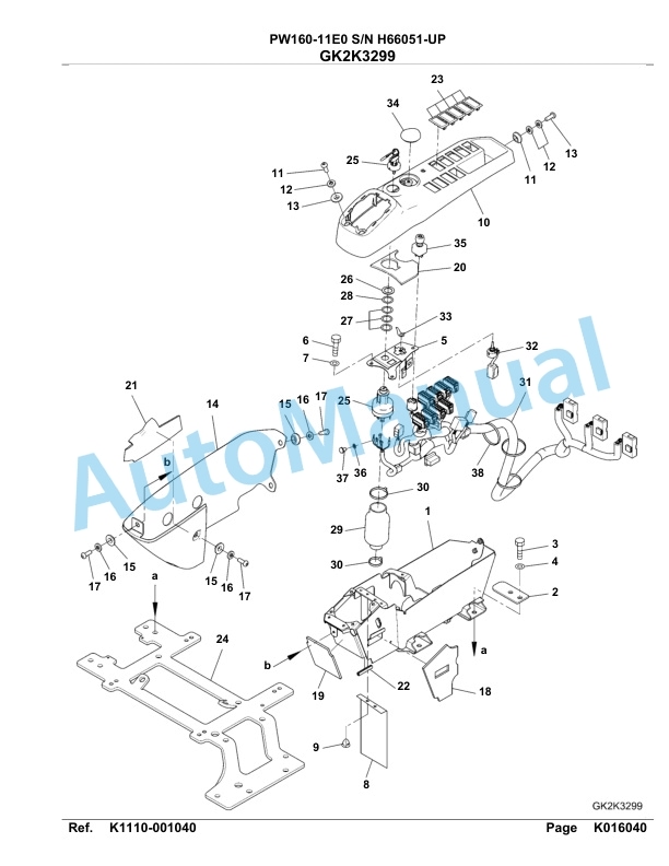 Komatsu PW160-11E0 Hydraulic Excavator Parts Manual PW00014H 3 Komatsu PW160-11E0 Hydraulic Excavator Parts Manual PW00014H-3