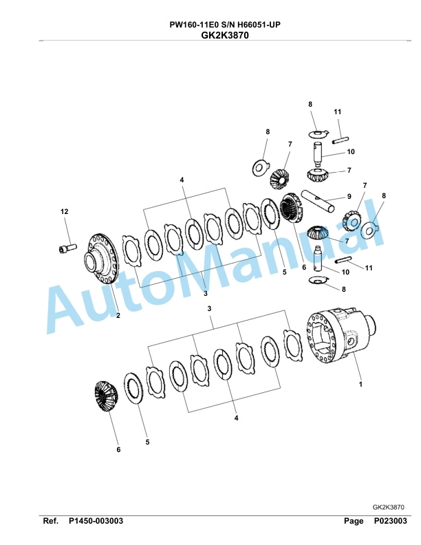 Komatsu PW160-11E0 Hydraulic Excavator Parts Manual PW00014H 4 Komatsu PW160-11E0 Hydraulic Excavator Parts Manual PW00014H-4