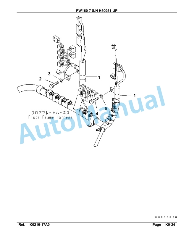 Komatsu PW160-7 Hydraulic Excavator Parts Manual H50051-UP 3 Komatsu PW160-7 Hydraulic Excavator Parts Manual H50051-UP-3